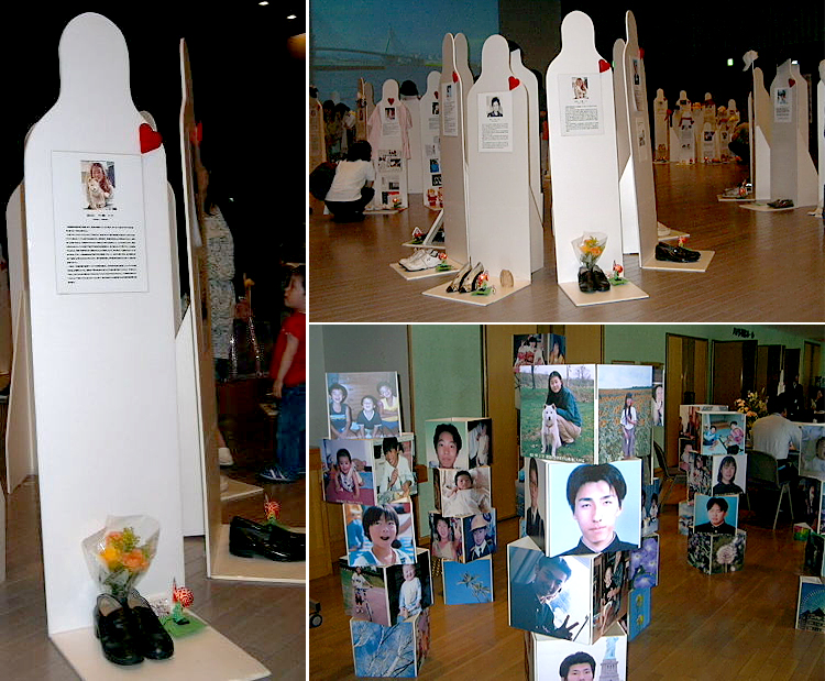 2004/6/11～13　青森会場の千尋のオブジェとキュービックパネル